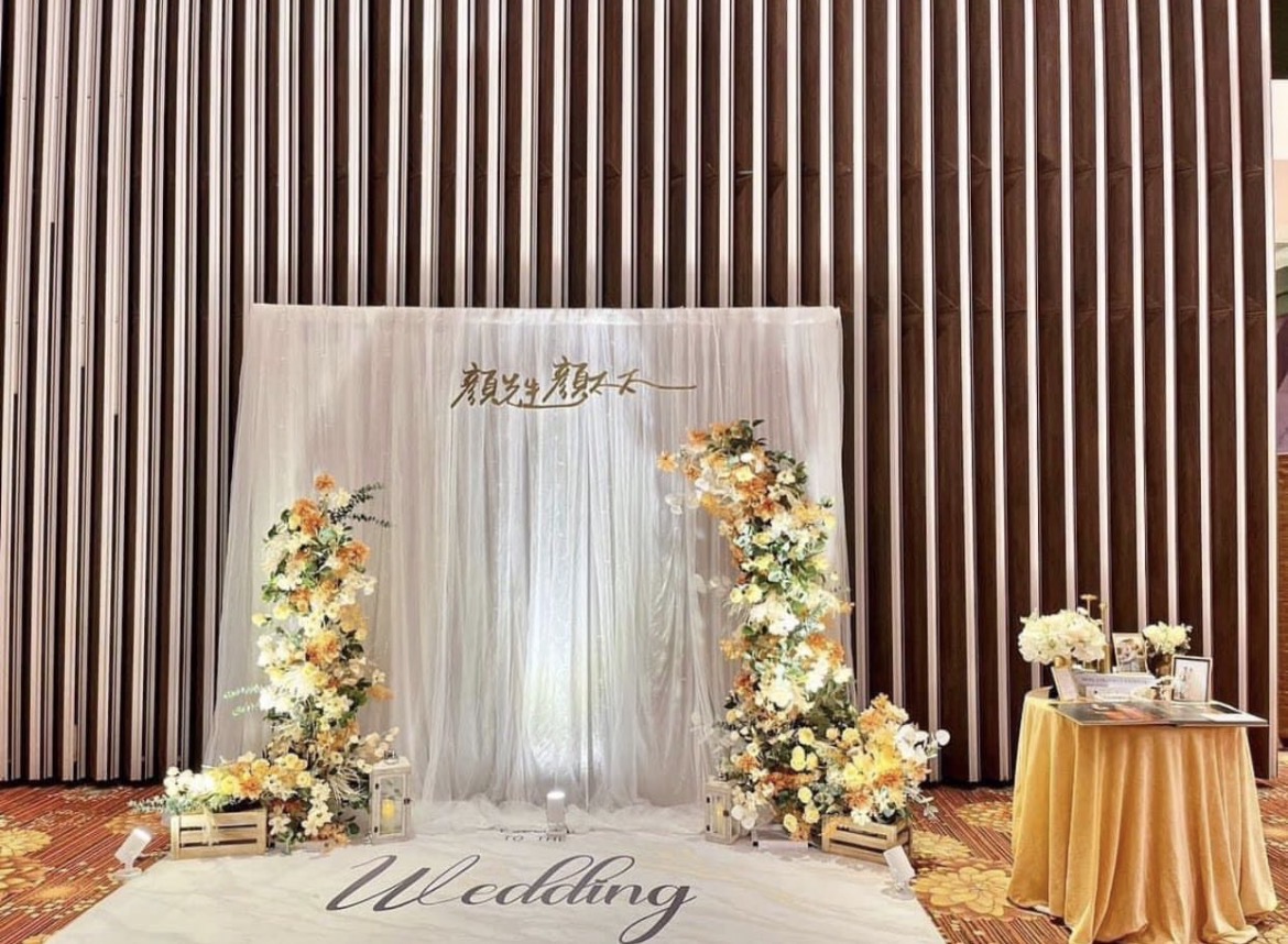 拾光集團婚禮服務案例 - wedding backdrop orange