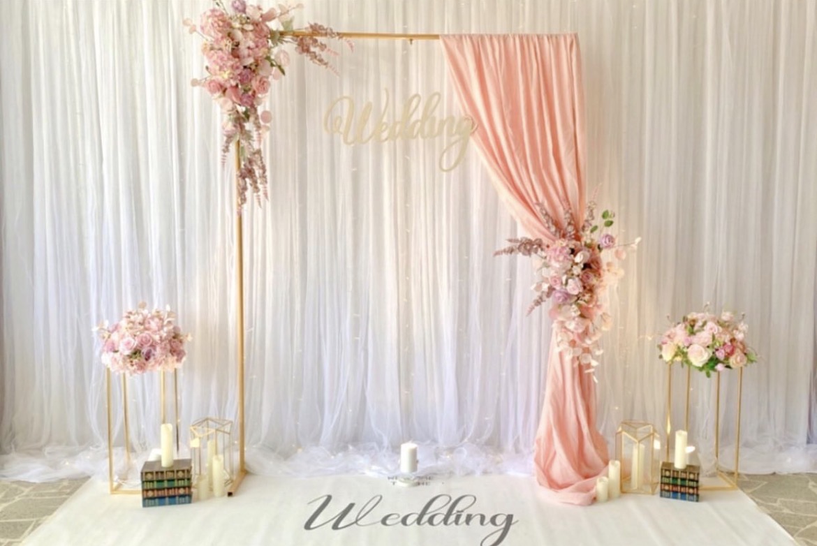拾光集團婚禮服務案例 - wedding backdrop pink arch