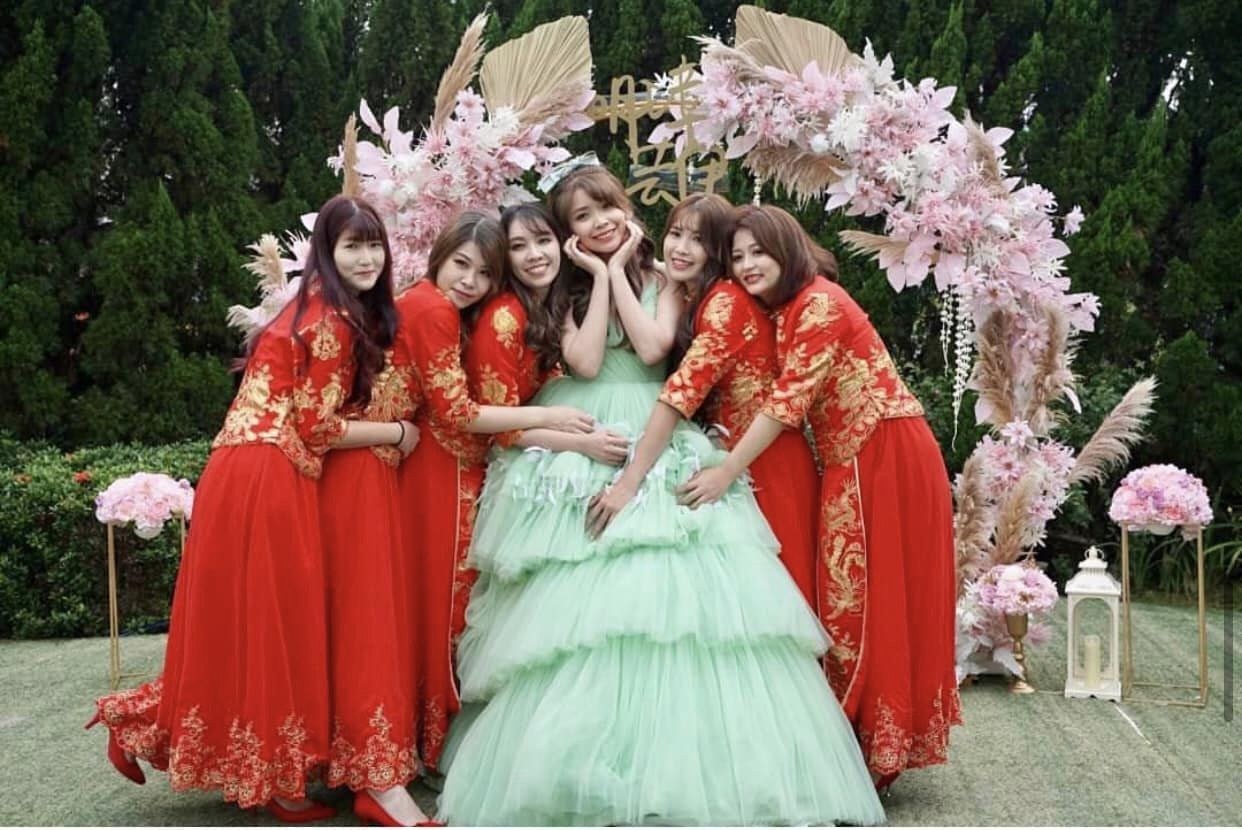 拾光集團婚禮服務案例 - wedding bridesmaids pink
