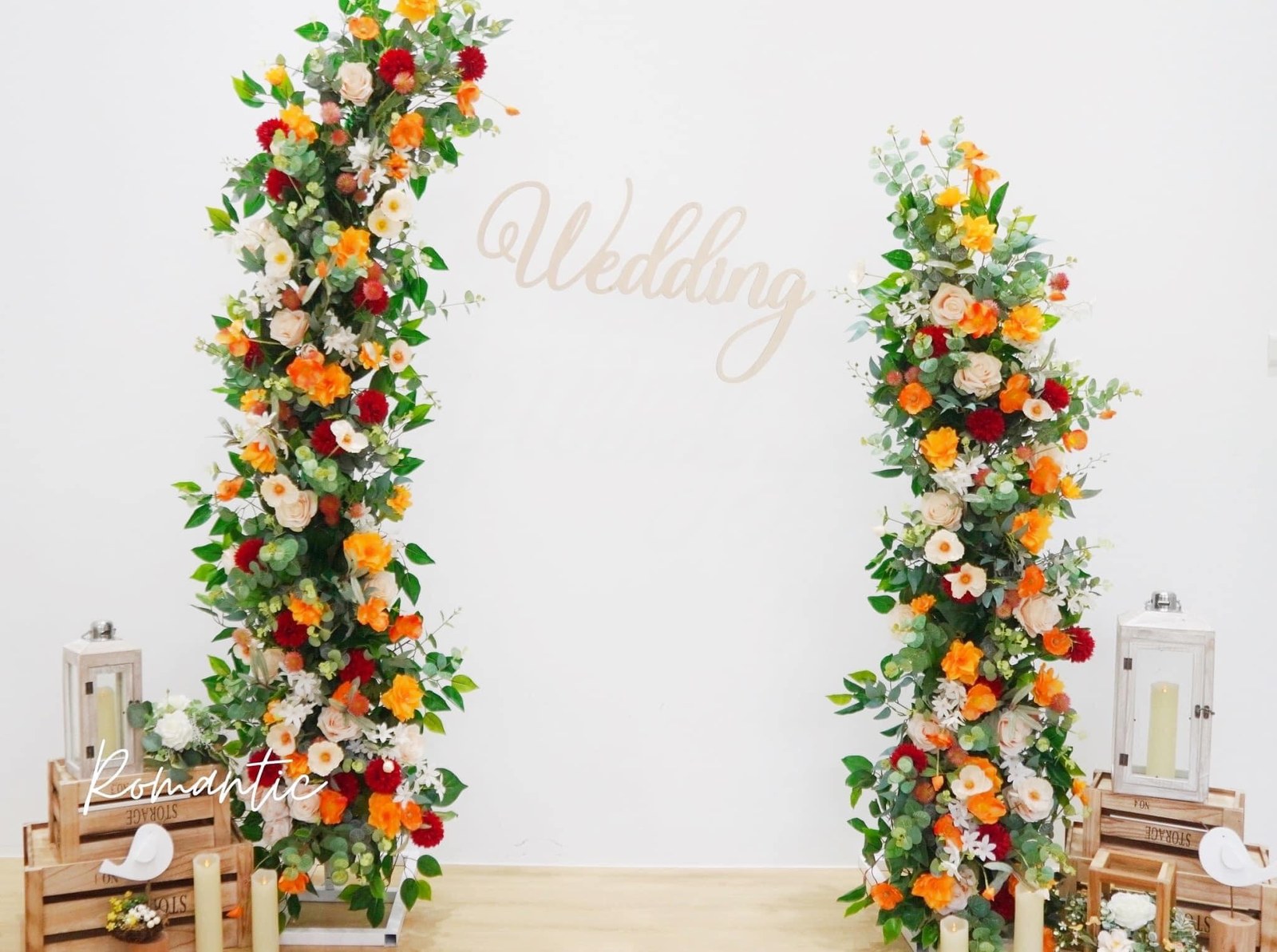拾光集團婚禮服務案例 - wedding decor arch orange