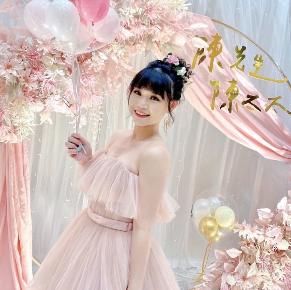 拾光集團婚禮服務案例 - wedding decor pink circle